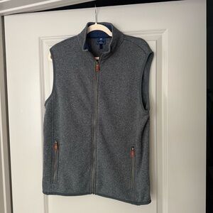 Vineyard Vines Men's Charcoal Full Zip Gray Vest, small